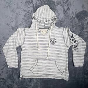 U.S. VINTAGE Mens‎ M Hoodie Pacific Beach California Skeleton Graphic Sweatshirt